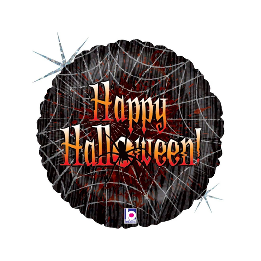 Holographic Wicked Spider Web Balloon 18in Metallic