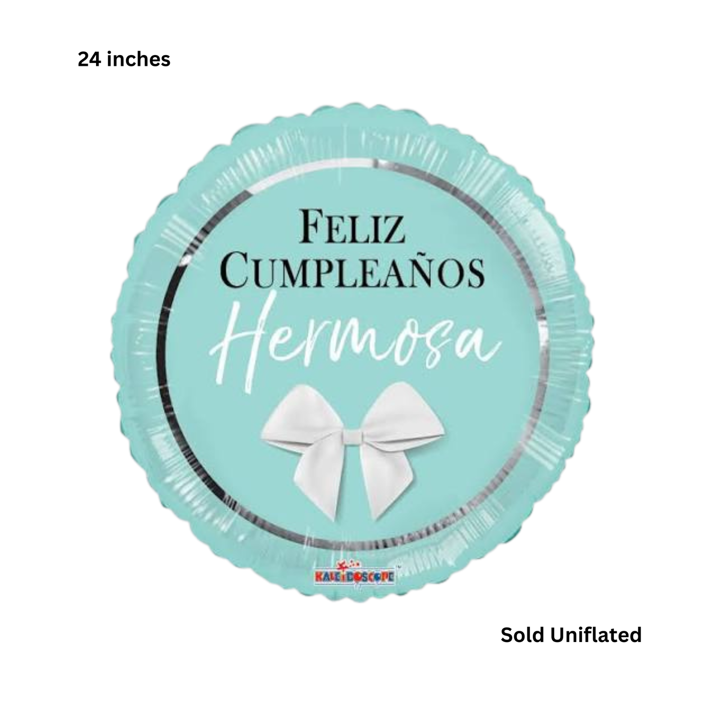 Tiffany Feliz Cumpleaños Hermosa 24in Foil Balloon (Spanish)