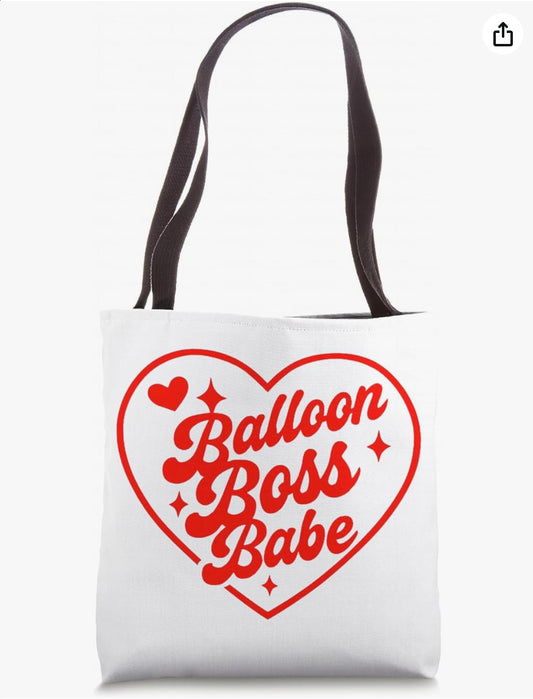 Balloon Boss Babe Heart Tote Bag