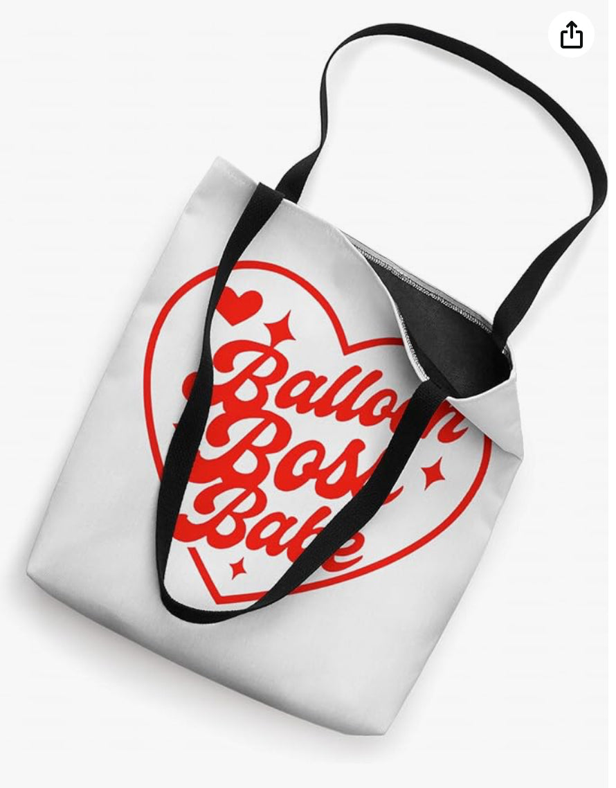 Balloon Boss Babe Heart Tote Bag