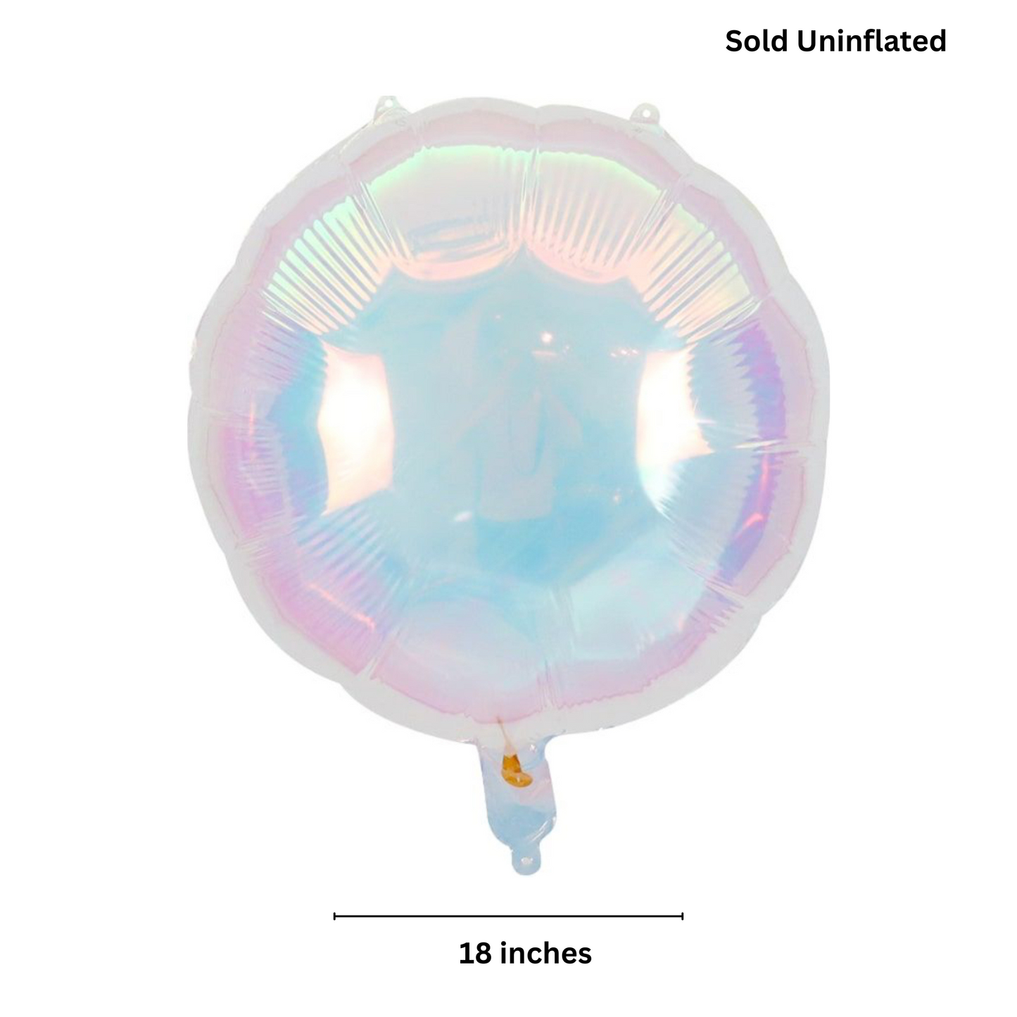 Iridescent Clear Round Balloon (Air Only) 18”