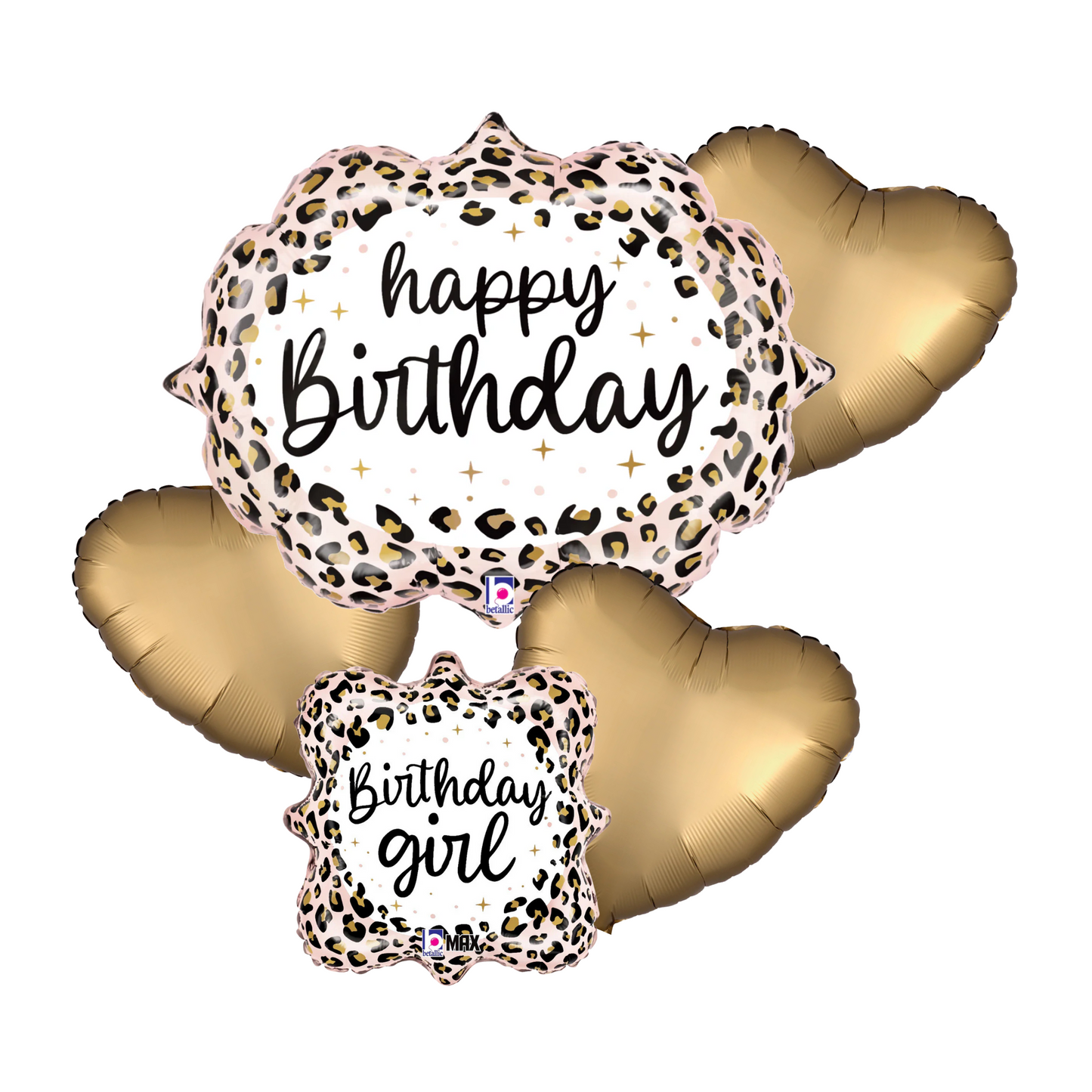 Wild & Glam Leopard Happy Birthday Balloon Bouquet Kit