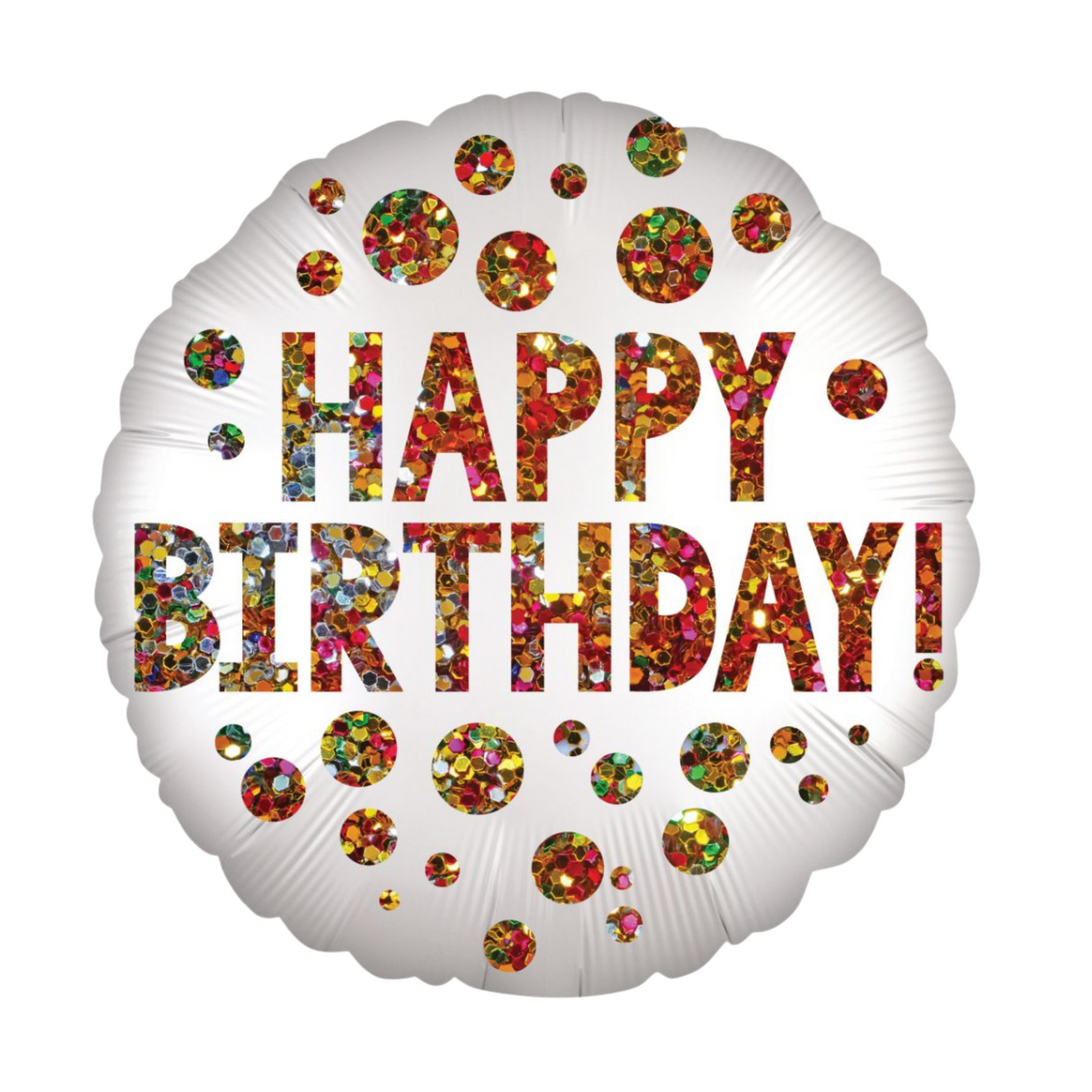 Satin Luxe Happy Birthday Glitter Foil Balloon 18”