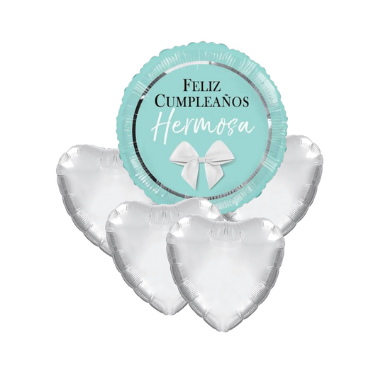Tiffany Feliz Cumpleaños Hermosa Balloon Bouquet Kit